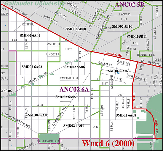 map : Advisory Neighborhood Commission 6A